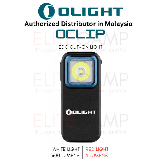 Olight Oclip Rechargable EDC Flashlight  White & Red Light