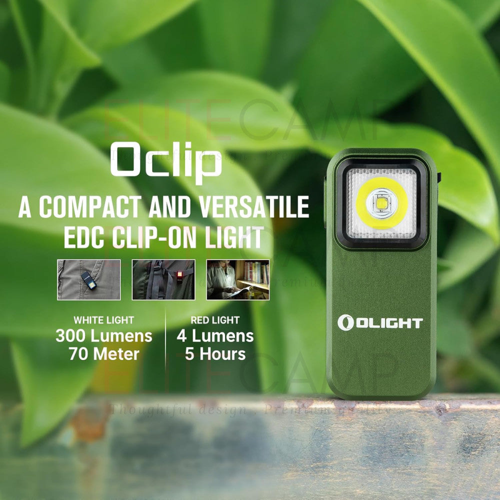 Olight Oclip Rechargable EDC Flashlight  White & Red Light