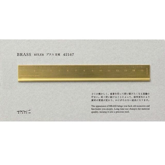 Midori Premium Brass Ruler 15cm Made in Japan