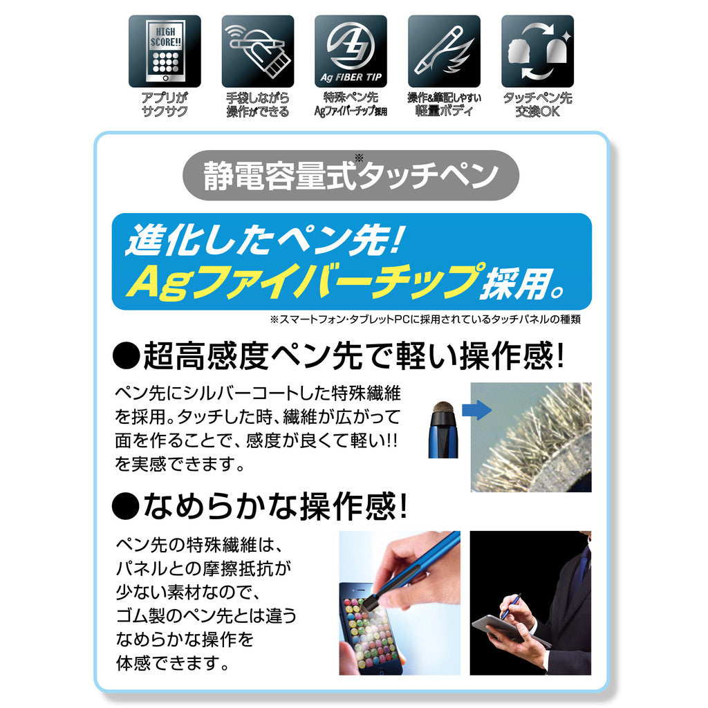 Uniball Mitsubishi Uni Jetstream Stylus 3 Colors Multi Pen (0.5mm) & Stylus (Ag fiber)